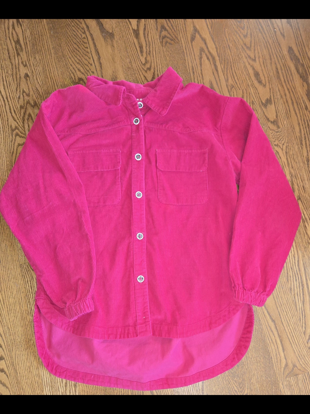 Velvet Heart Hot Pink Corduroy Button-Down Shirt